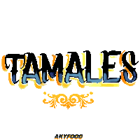 a logo that says tamales on it in blue and yellow