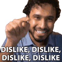 Dislike Dislike Dislike Dislike Abish Mathew Sticker - Dislike Dislike Dislike Dislike Abish Mathew Dont Like Stickers