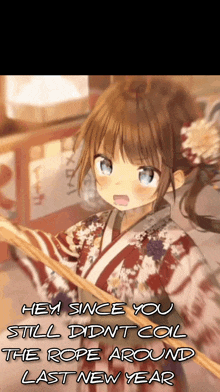 New Year Anime Girl Cute Angry Anime Girl GIF - New Year Anime Girl Cute Angry Anime Girl Rope GIFs