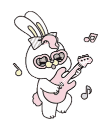 rico bunny guitar guitar playing music