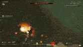 a screenshot of a video game shows a rocket flying through the air