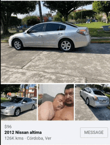 a 2012 nissan altima is for sale in cordoba for $ 96