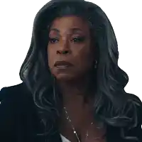 a woman with gray hair has the words " you 're perfect " on her face