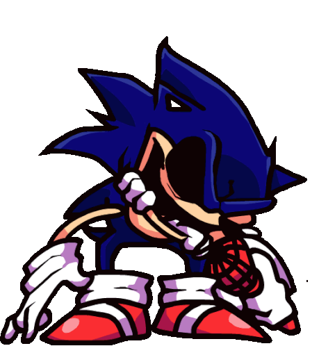 Sonic Exe Down Pose Sticker - Sonic Exe Down Pose Fnf Stickers