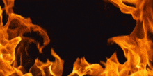 a circle of fire on a black background .