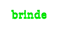 a white background with the word brinde in green letters