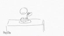 a black and white drawing with the word flipa clip on the bottom right