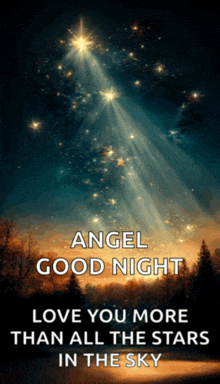 angel good night love you more than all the stars in the sky poster