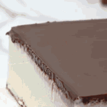 a close up of a piece of chocolate cake