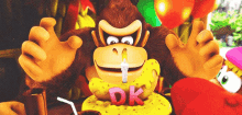 donkey kong birthday birthday cake bananas video games