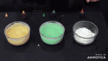 a man is pouring liquid into a measuring cup on a stove top that says made in animatica on the bottom