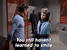 You Still Havent Learned To Smile Amanda GIF - You Still Havent Learned To Smile Amanda Star Trek GIFs