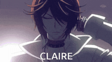 a cartoon character with the name claire written on it