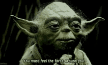 Feel The Force Yoda GIF - Feel The Force Yoda Star Wars GIFs