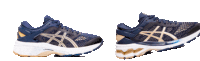 a pair of asics running shoes are shown on a white background
