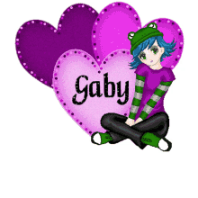gabriela gaby heart violet love