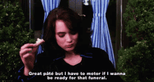 Heathers Great Pate But I Have To Motor If I Wanna Be Ready For The Funeral GIF - Heathers Heather Great Pate But I Have To Motor If I Wanna Be Ready For The Funeral GIFs