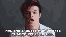 Had The Saddest Pair Of Eyes That Youve Ever Seen Yungblud GIF - Had The Saddest Pair Of Eyes That Youve Ever Seen Yungblud Mars GIFs
