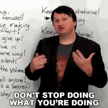 Dont Stop Doing What Youre Doing Alex GIF - Dont Stop Doing What Youre Doing Alex Engvid GIFs