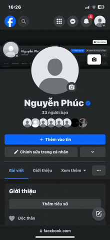 a screenshot of a person 's facebook profile
