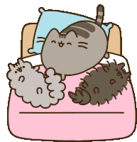 Pusheen Cat Sticker - Pusheen Cat Sleeping Stickers