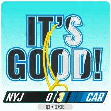 a graphic that says it 's good nyj 0-3 car