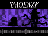 a purple background with the word phoenix on it