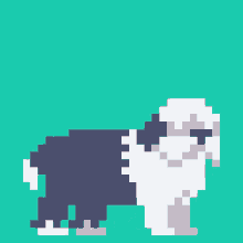 sheepdog dog pixelart pixel fur