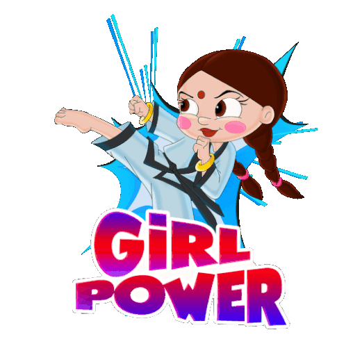 Girl Power Chutki Sticker - Girl power Chutki Chhota bheem - Discover &  Share GIFs