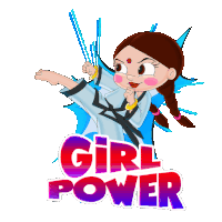 Girl Power Chutki Sticker - Girl Power Chutki Chhota Bheem Stickers