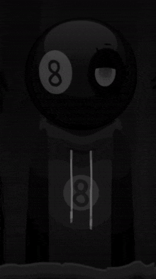 a cartoon character with the number 8 on it