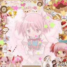 a picture of a girl with the words sweet vanilla on the top