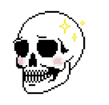 Pixel Skull GIF