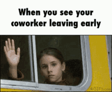 when you see your coworker leaving early mad middle finger bye leave