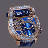 a watch that says dubai on the front of it