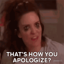 thats how you apologize liz lemon 30rock is this how you say sorry are you really sorry