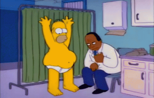 Homer's fat jiggling - The Simpsons