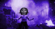 a pixelated image of a man with a face on his head