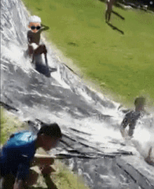 Gakkoverse Deal With It GIF - Gakkoverse Deal With It Waterslide GIFs