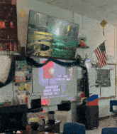 a projector screen in a classroom says put your computer away