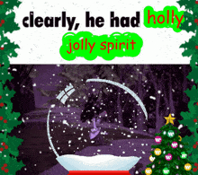 Clearly He Had Holly Jolly Spirit Christmas Pvz GIF