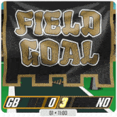 a football game is being played and the score is 0-3