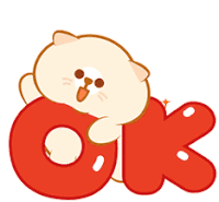 Ok Kitty Sticker - Ok Kitty Fat Stickers