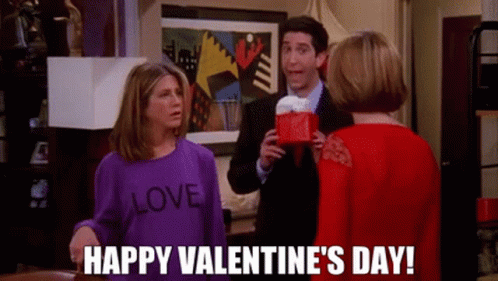 Friends Ross Geller GIF - Friends Ross Geller Happy Valentines Day GIFs