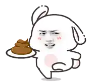 a cartoon drawing of a pile of brown poop on a black plate