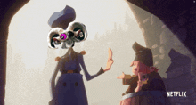 a cartoon character with a ram 's head and a netflix logo on the bottom