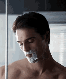 nate jacobs euphoria shaving cream shaving handsome