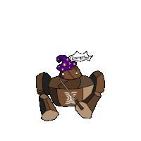 a cartoon drawing of a robot wearing a wizard hat and holding a wand that says " encrypted "