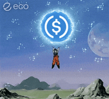 a picture of a person holding a dollar sign in the air