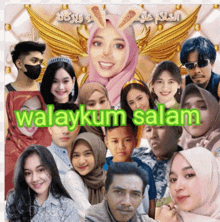 a collage of people with the words ' walangum salam ' on top